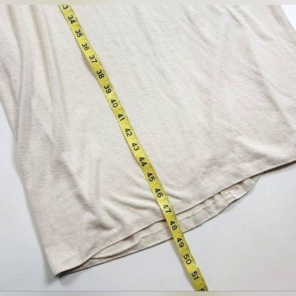 Athleta Semi-Sheer Martinique Maxi Soft Drapey Pockets Dress Asiago Ivory Size M - Picture 8 of 13